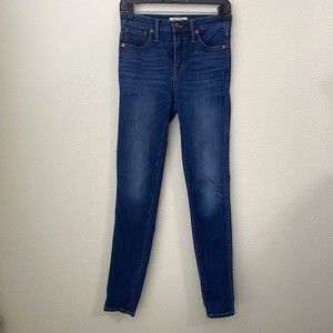 Madewell Jeans Womens Size 26 Tall 10" High Rise Skinny Dark Wash #G7673